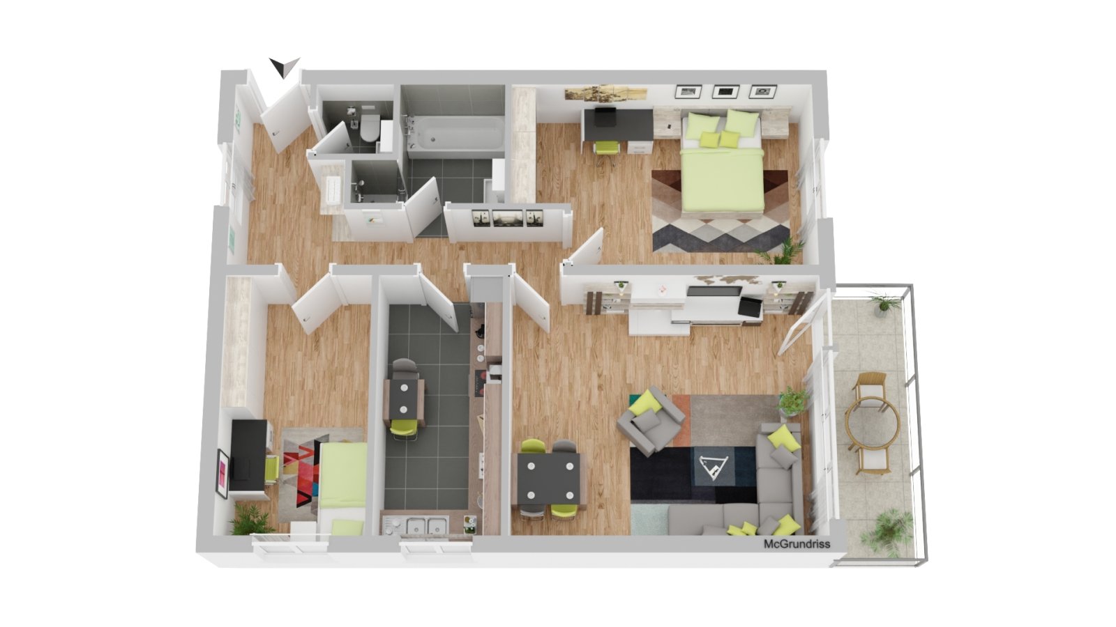 Renovierte 3-Zimmer-Wohnung mit Garage in Niedereschach!