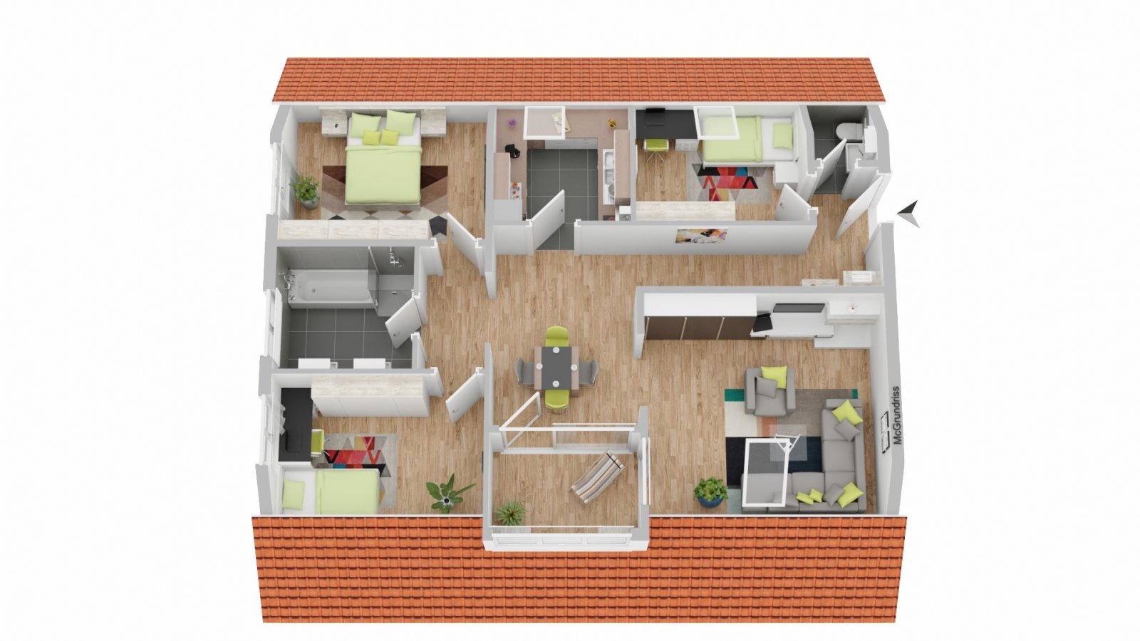 Gemütliche 4,5-Zimmer-Wohnung in Zimmern mit Garage!