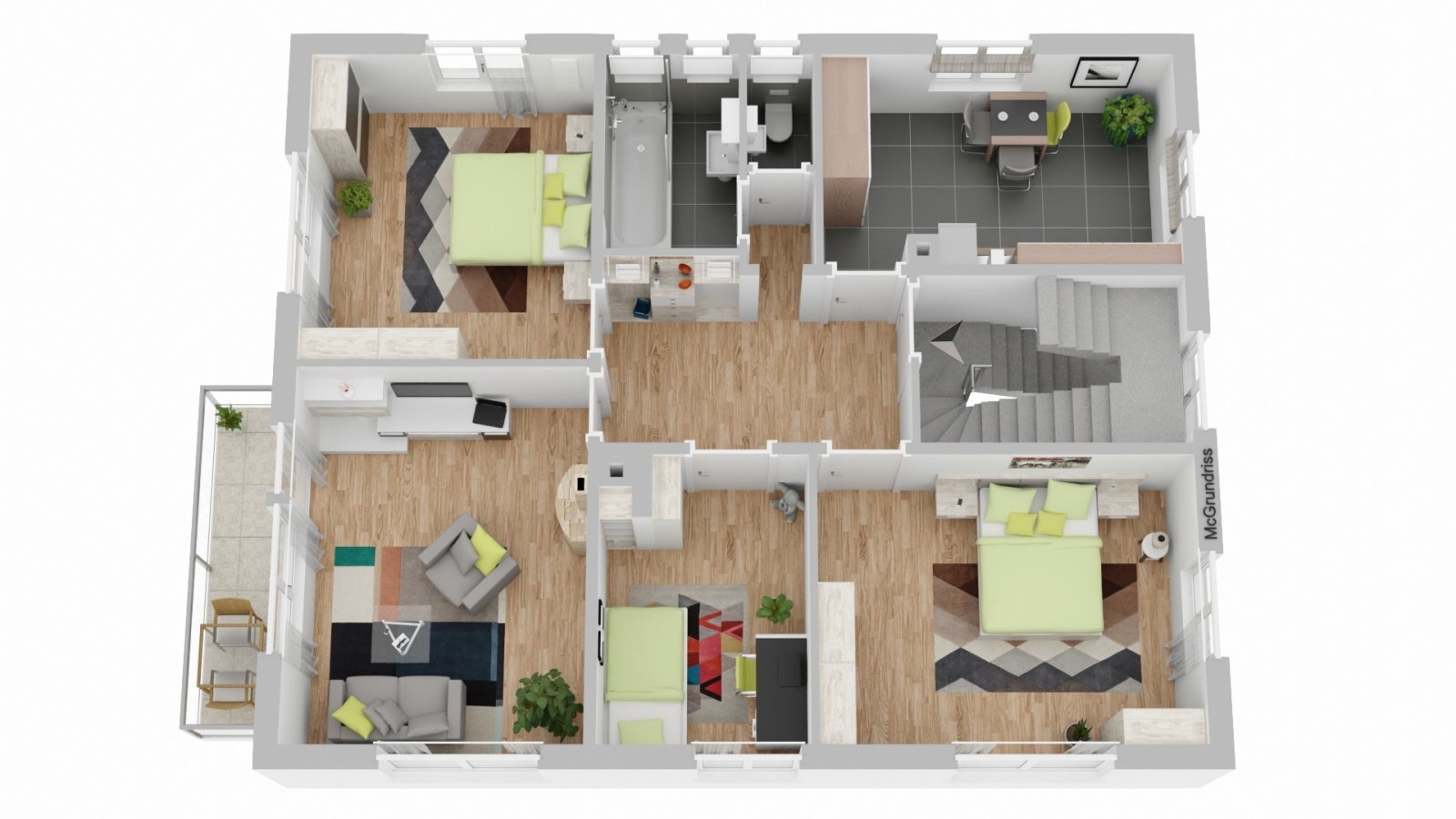 Lichtdurchflutete 4-Zimmer-Wohnung mit Balkon in Rottweil