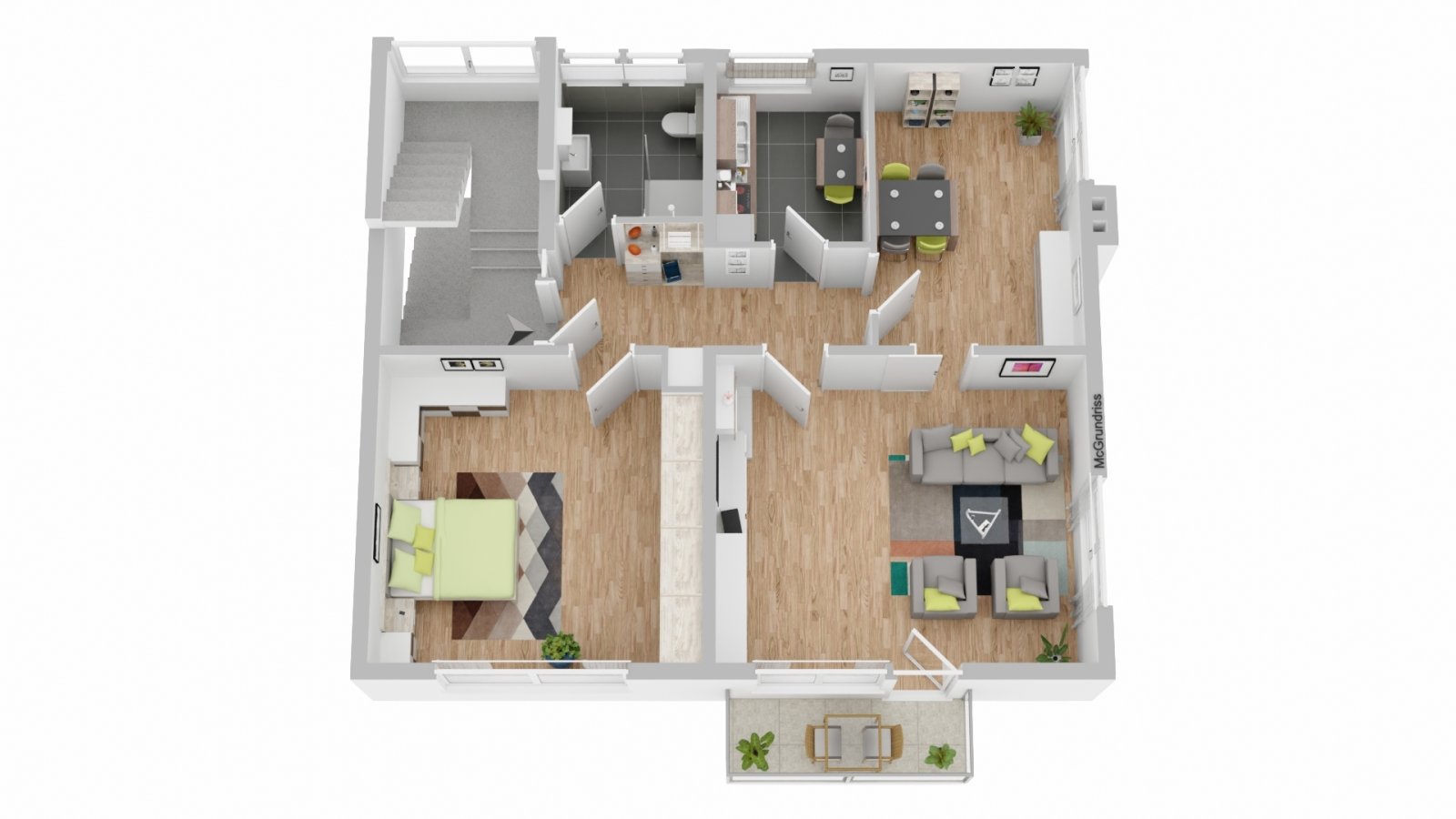 Schöne 3-Zimmer-Wohnung mit Balkon und Dachterrasse in Schramberg