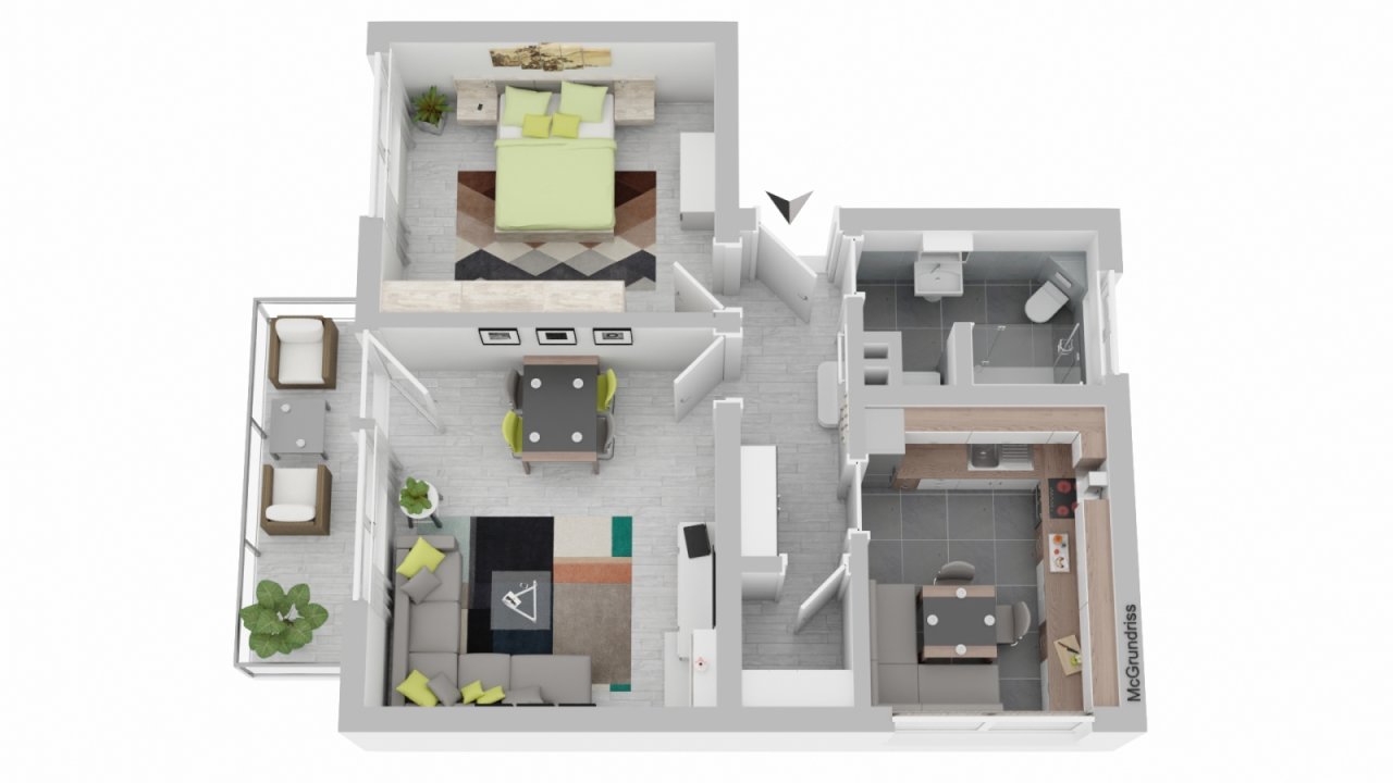 Grundriss der Wohnung Grundriss der Wohnung