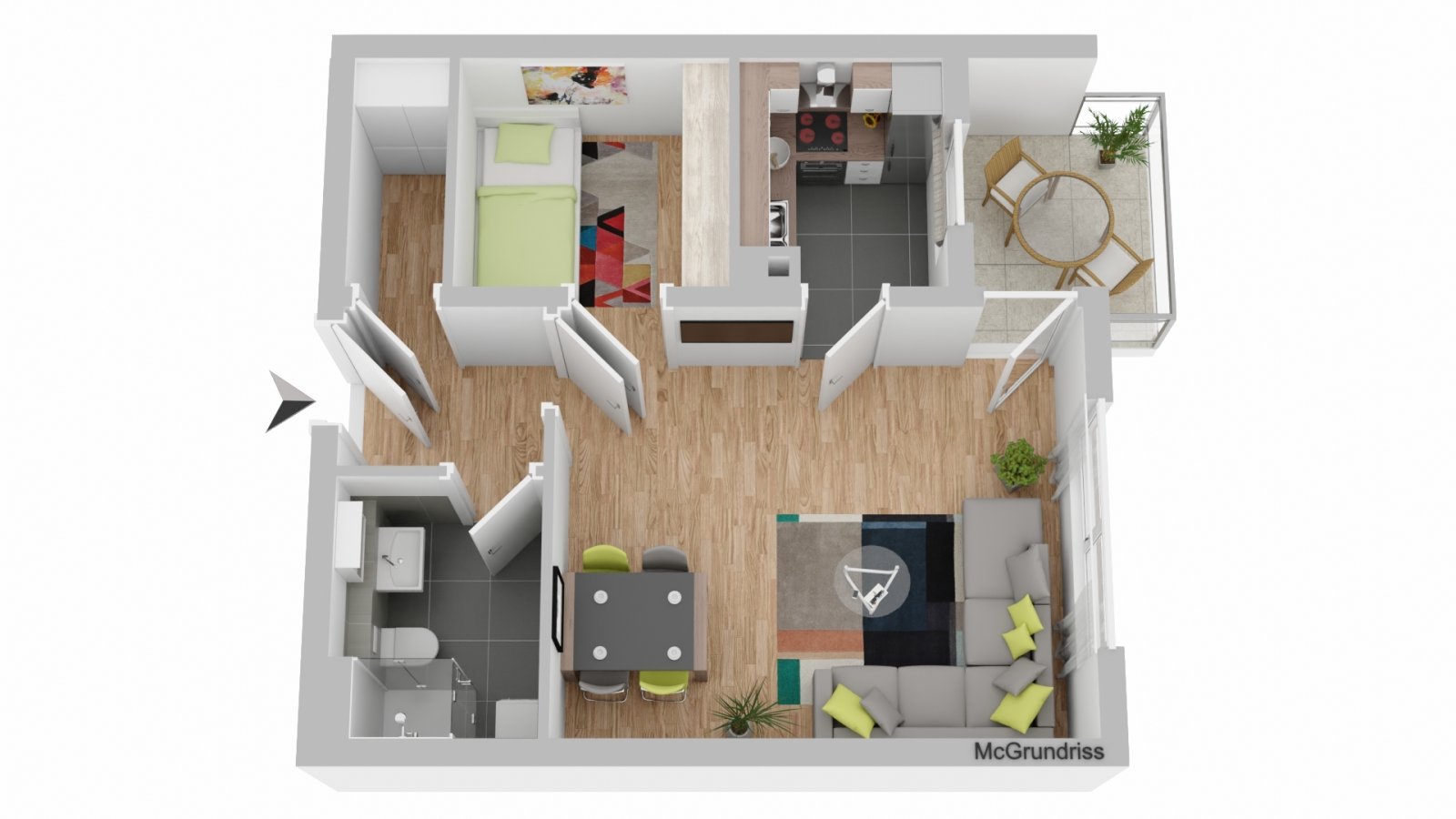 Grundriss der Wohnung